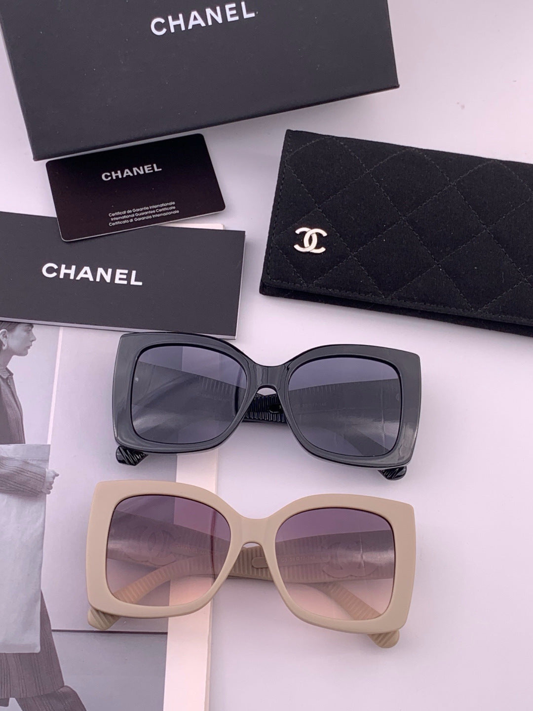 Chanel CH17005 Oversized Black Lens Sunglasses for Men & Women - 448968 - detail image 8