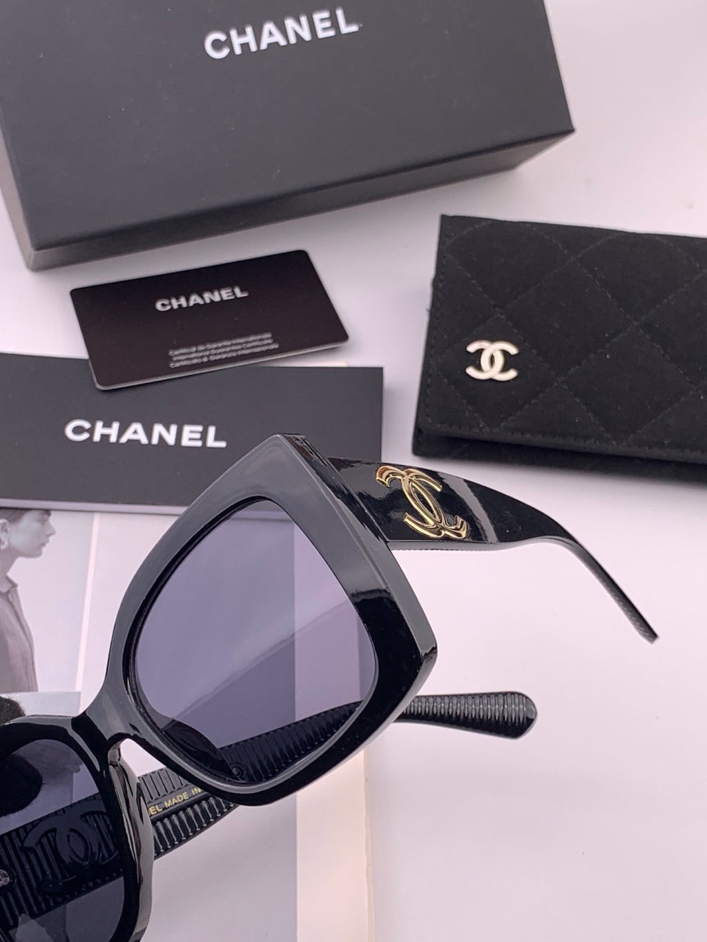 Chanel CH17005 Oversized Black Lens Sunglasses for Men & Women - 448968 - detail image 3