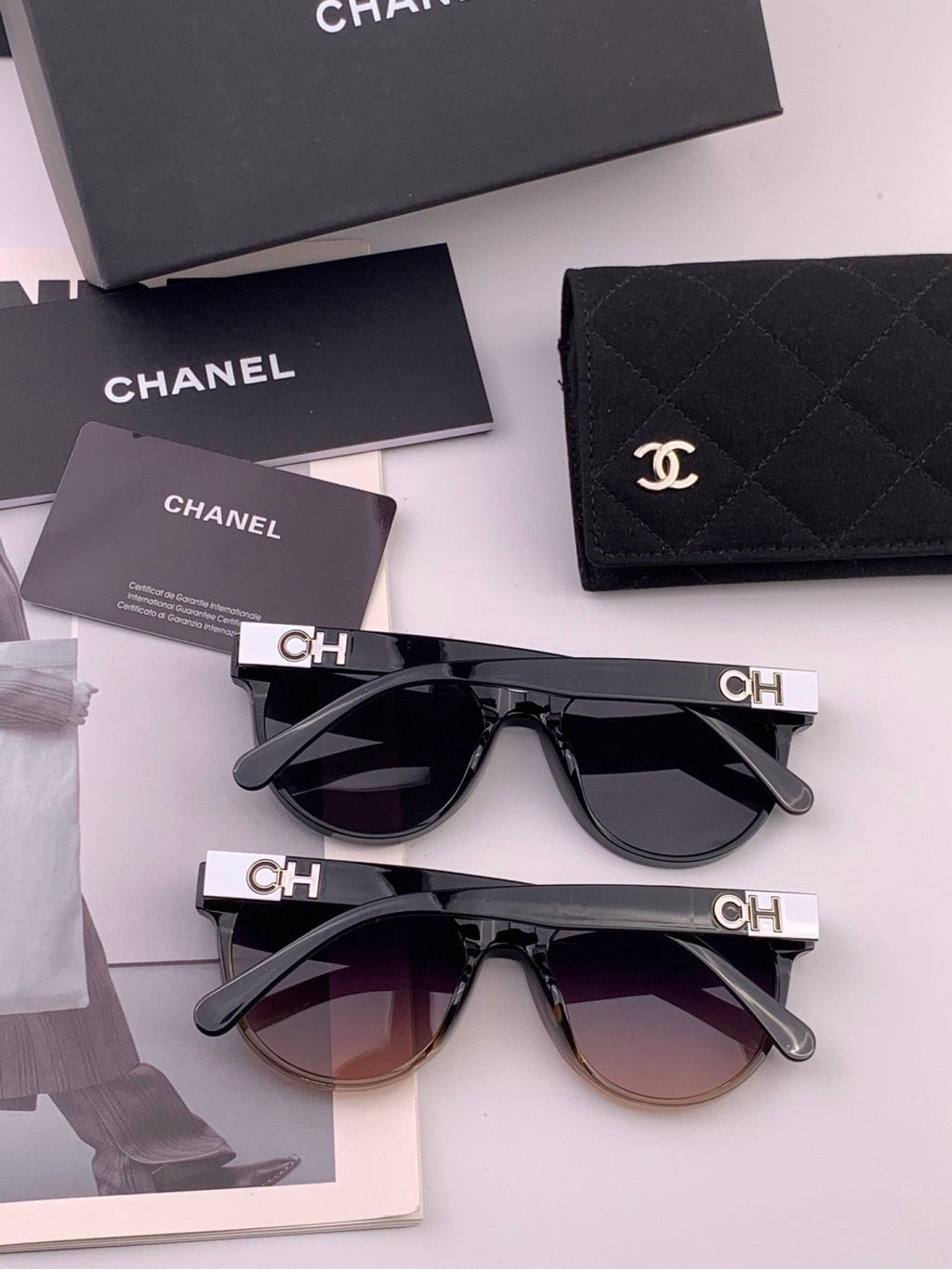 Chanel CH1787 Polarized Round Pink Lens Sunglasses for Women - 448975 - detail image 6