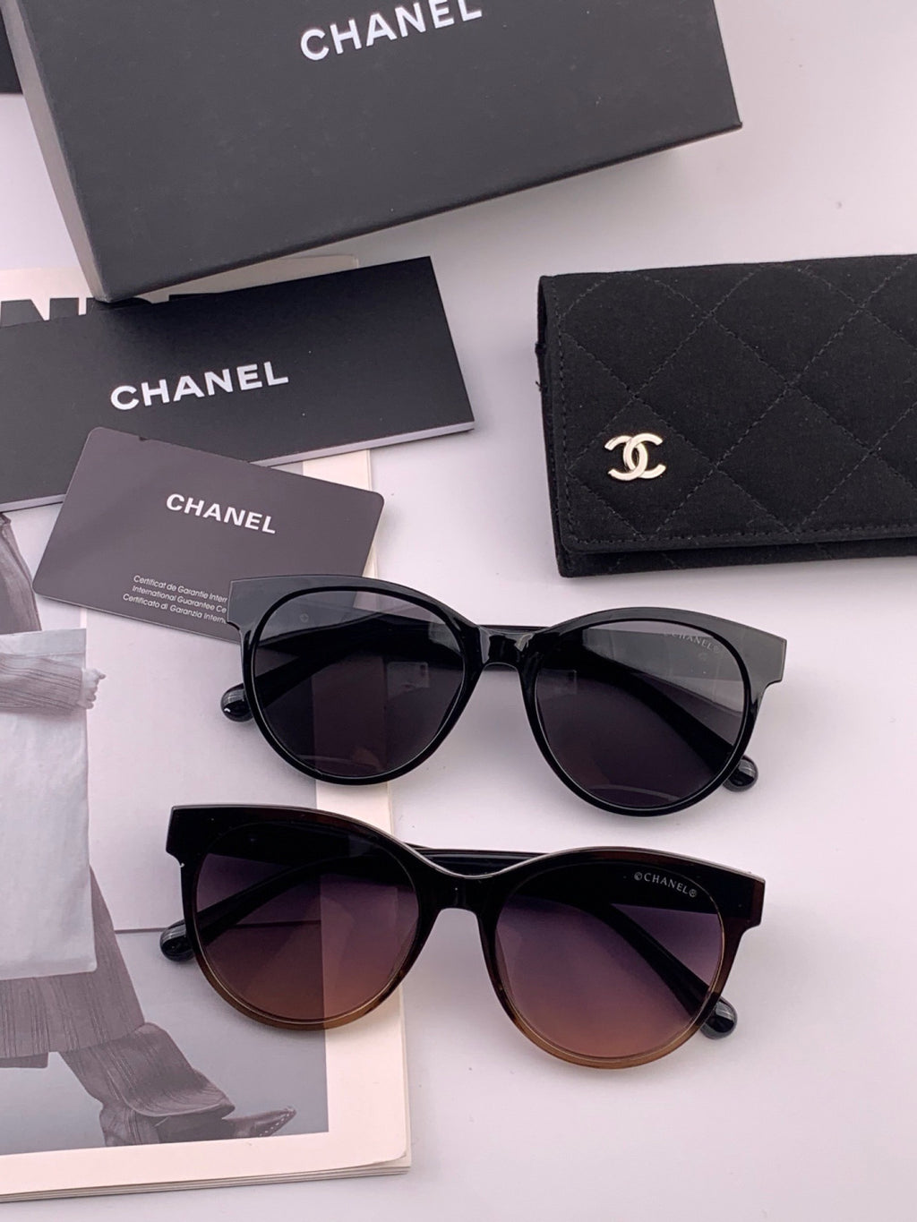 Chanel CH1787 Polarized Round Pink Lens Sunglasses for Women - 448975 - detail image 7