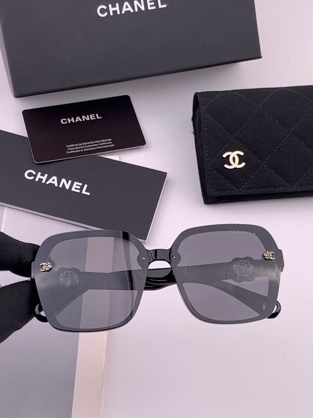 Chanel CH9788 Polarized Oversized Black Lens Sunglasses for Men & Wom - 448980