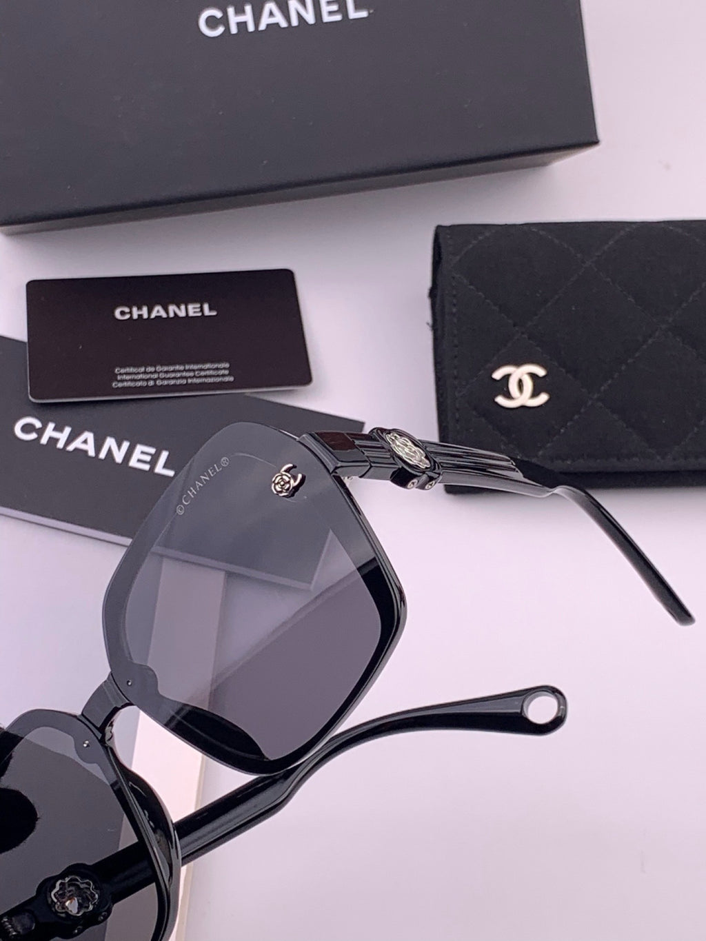 Chanel CH9788 Polarized Oversized Black Lens Sunglasses for Men & Wom - 448980 - detail image 3