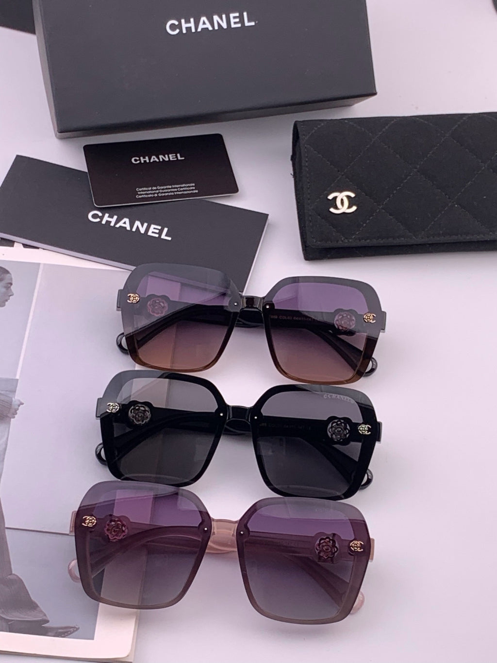 Chanel CH9788 Polarized Oversized Black Lens Sunglasses for Men & Wom - 448981 - detail image 8