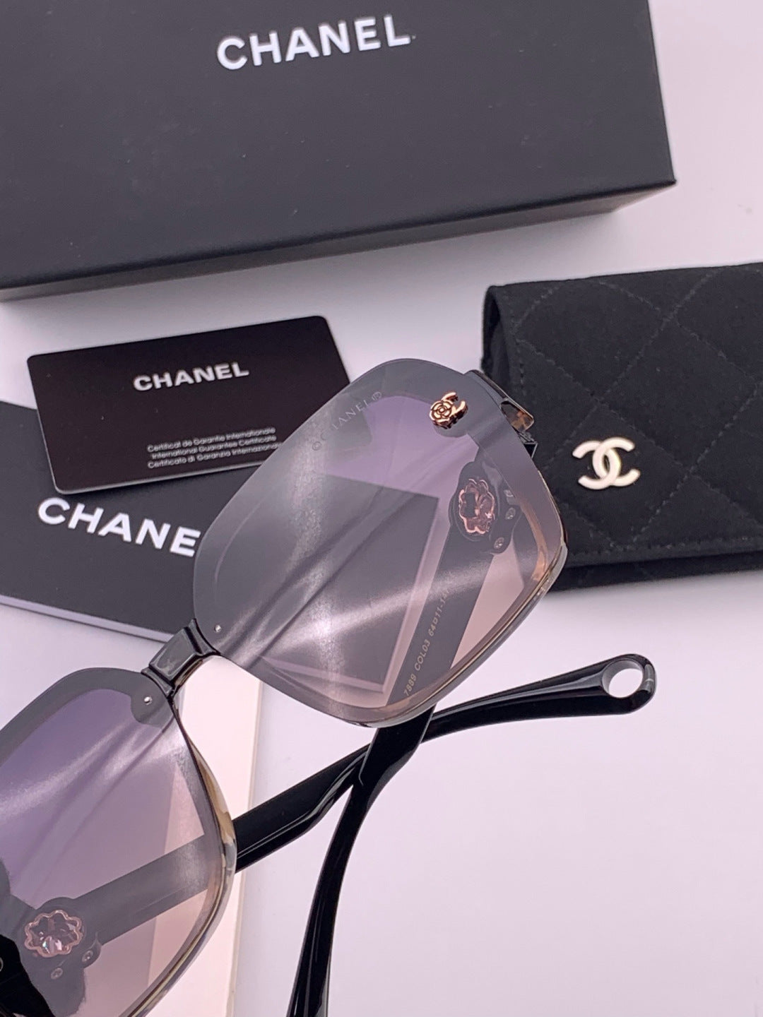 Chanel CH9788 Polarized Oversized Black Lens Sunglasses for Men & Wom - 448981 - detail image 6