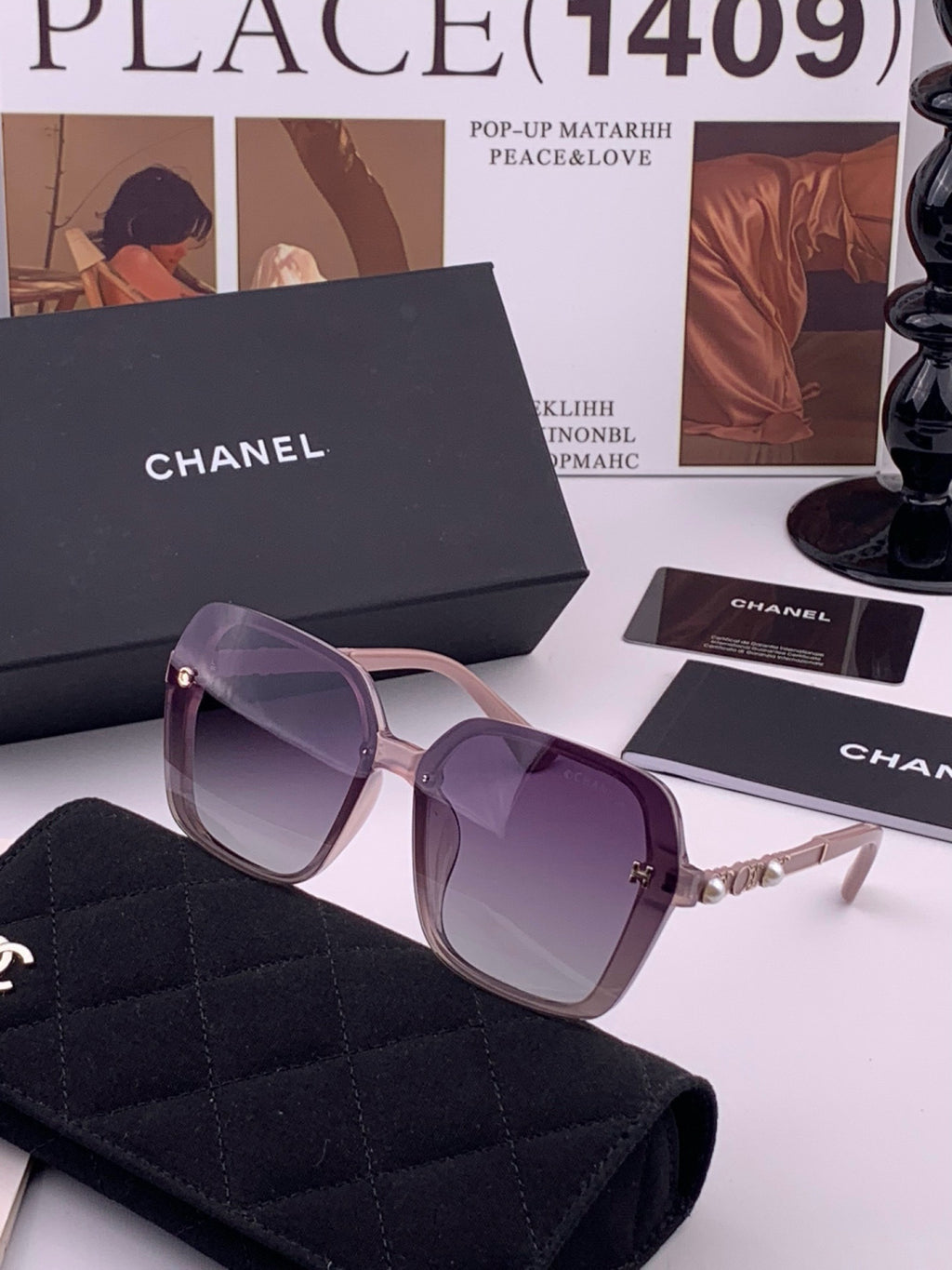 Chanel CH8788 Polarized Oversized Purple Lens Sunglasses for Men & Wo - 448963 - detail image 2