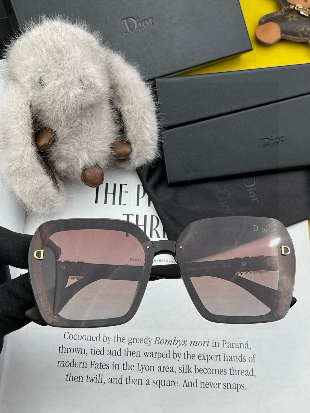 Dior CD3290 Polarized Square Black Lens Sunglasses for Women - 465388