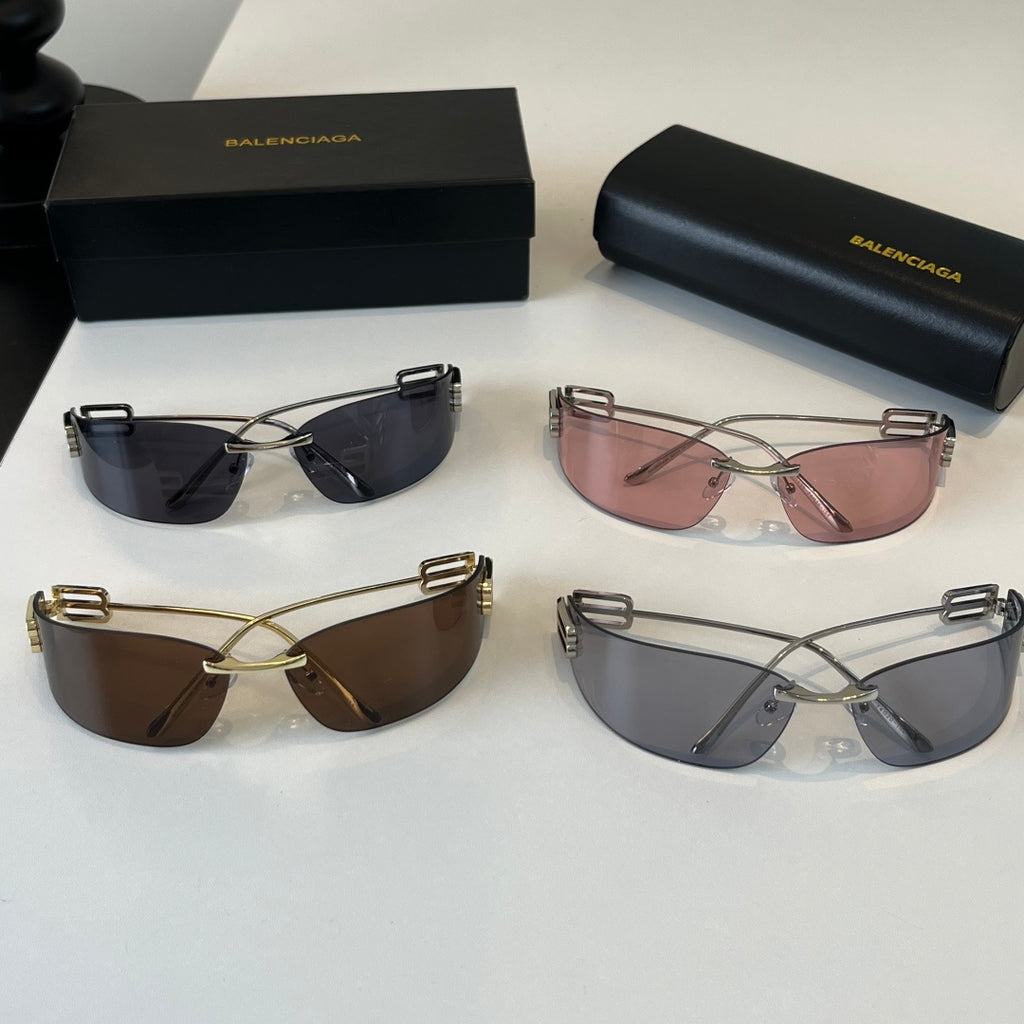 Balenciaga Rectangular Silver Lens Sunglasses for Men & Women - 466019 - detail image 8