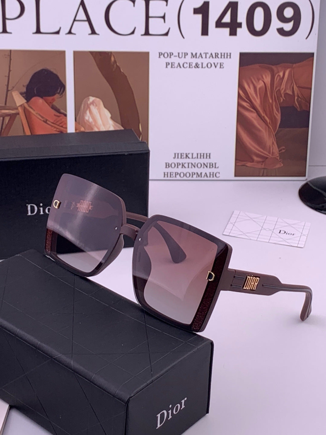 Dior D5290 Polarized Square Brown Lens Sunglasses for Men & Women - 465370 - detail image 2