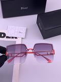 Dior D9681 Square Gold Lens Sunglasses for Men & Women