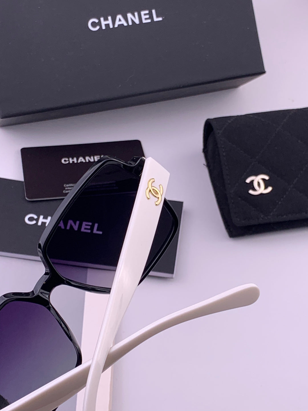 Chanel CH8250 Polarized Square Brown Lens Sunglasses for Women - detail image 5