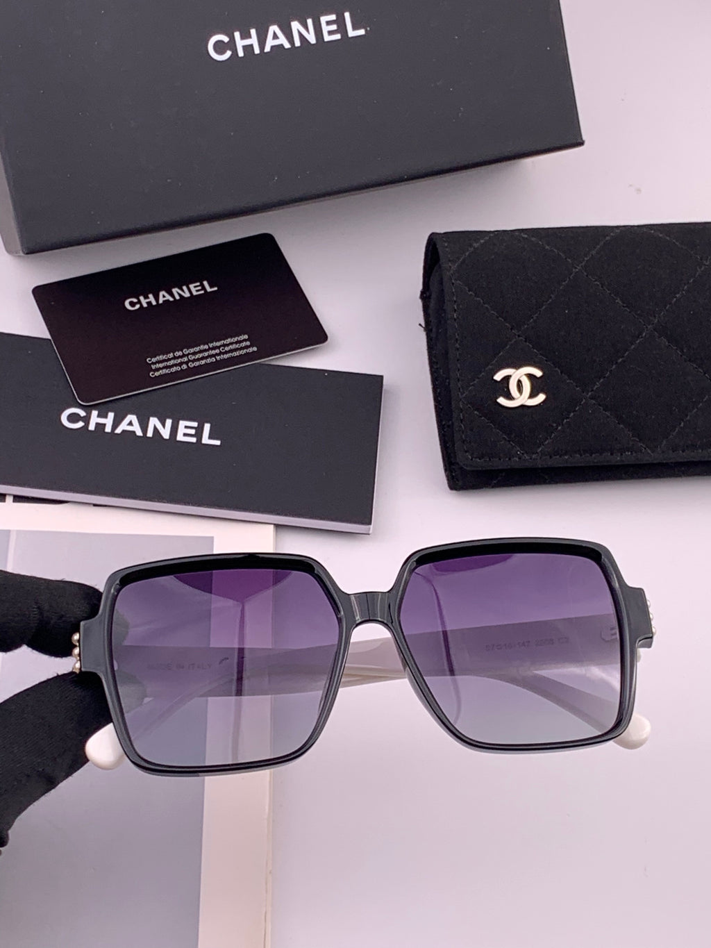 Chanel CH8250 Polarized Square Brown Lens Sunglasses for Women