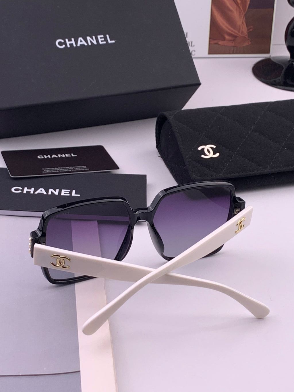 Chanel CH8250 Polarized Square Brown Lens Sunglasses for Women - detail image 6