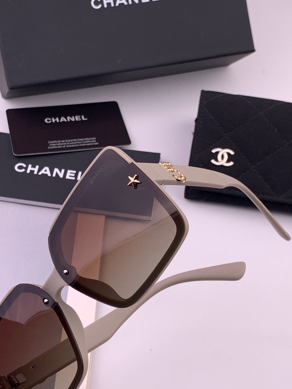 Chanel CH9519 Polarized Square Brown Lens Sunglasses for Women - 465169 - detail image 3
