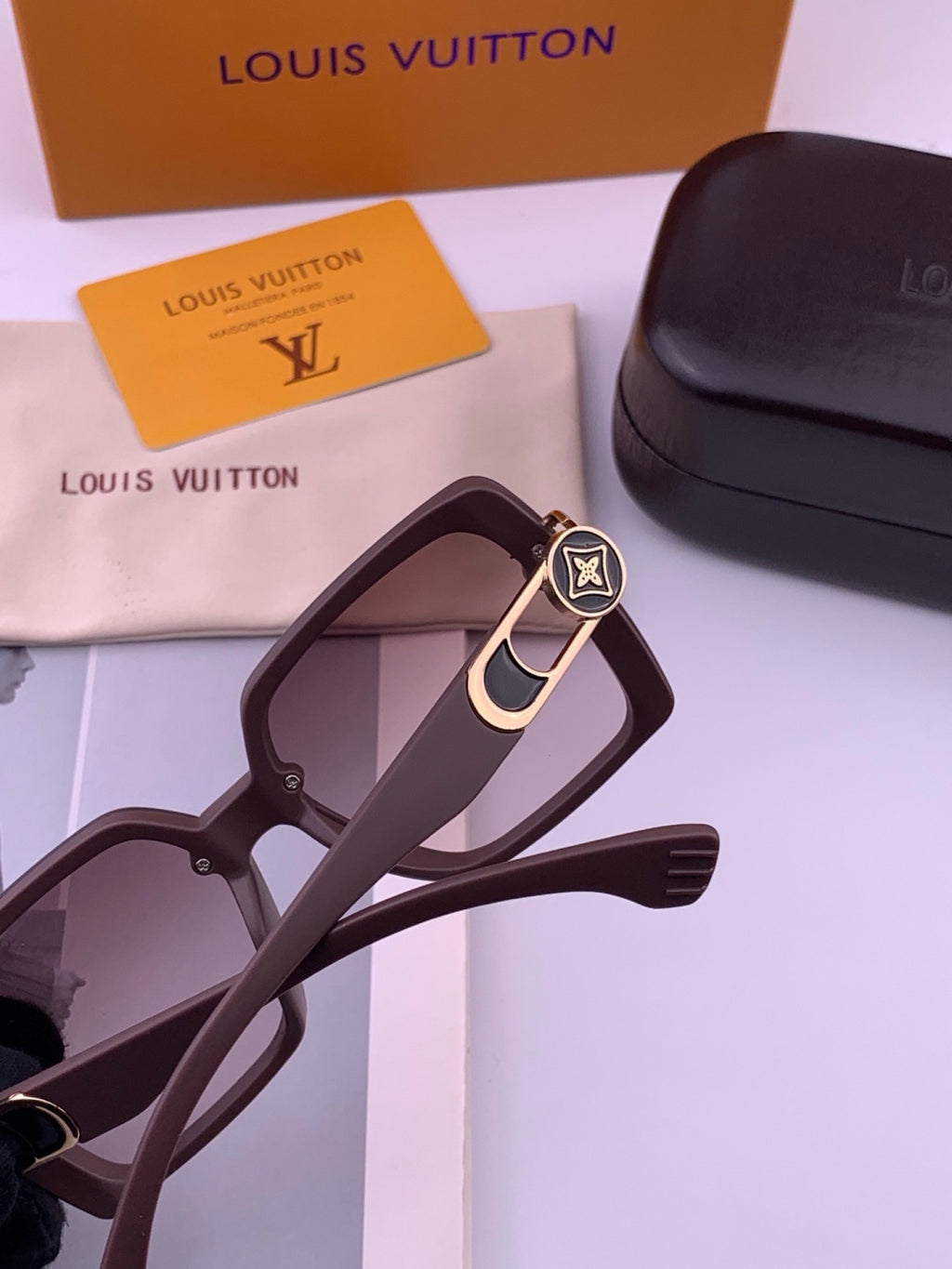 Louis Vuitton L5304 Polarized Square Brown Lens Sunglasses for Men & - 464755 - detail image 3