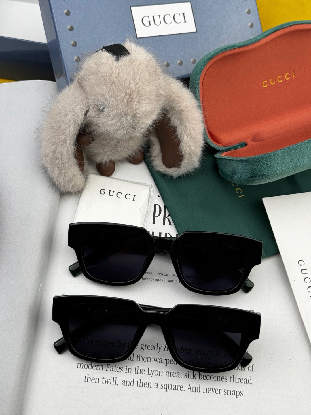 Gucci G1232 Square Black Lens Sunglasses for Men & Women - 464823 - detail image 7