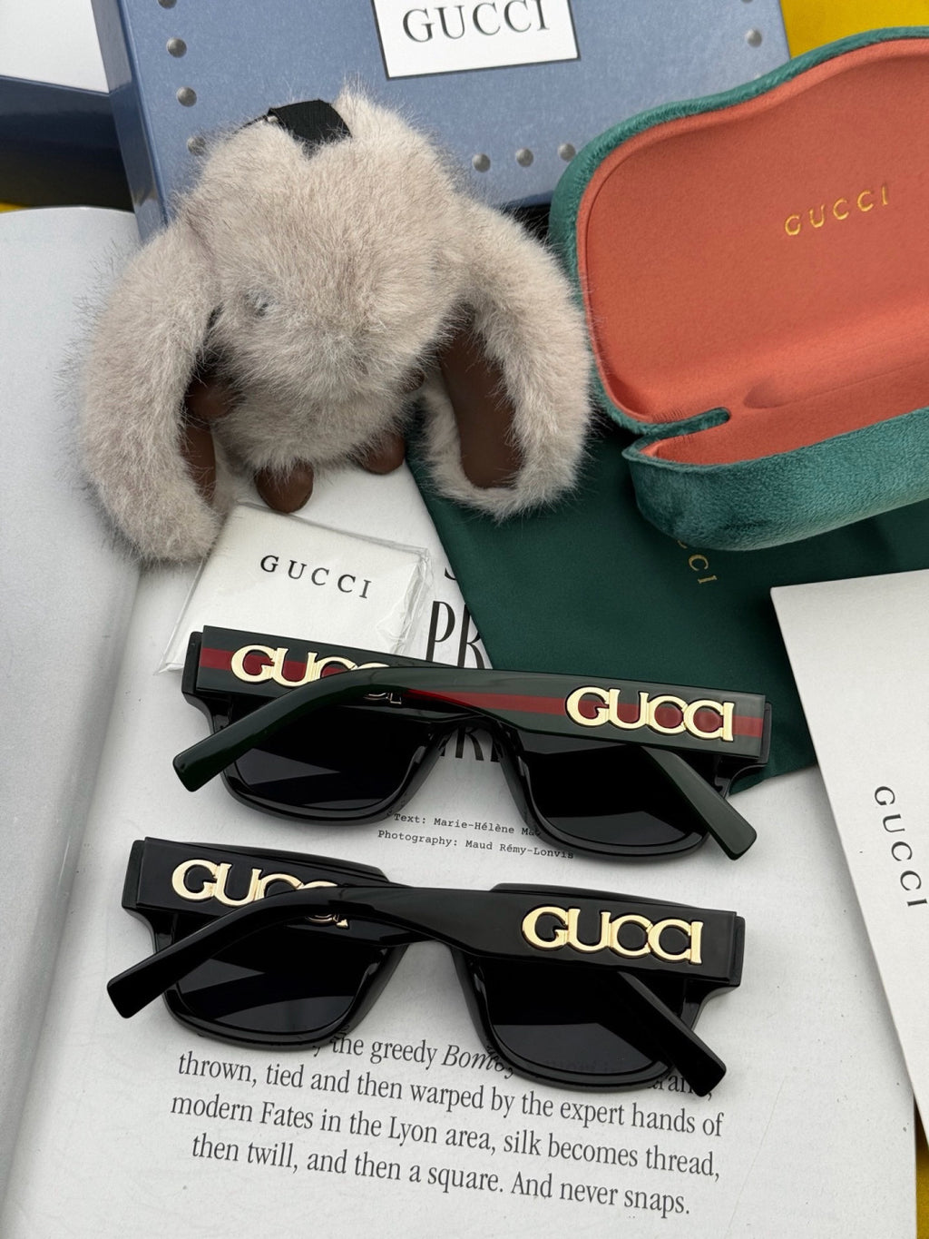 Gucci G1232 Square Black Lens Sunglasses for Men & Women - 464823 - detail image 6