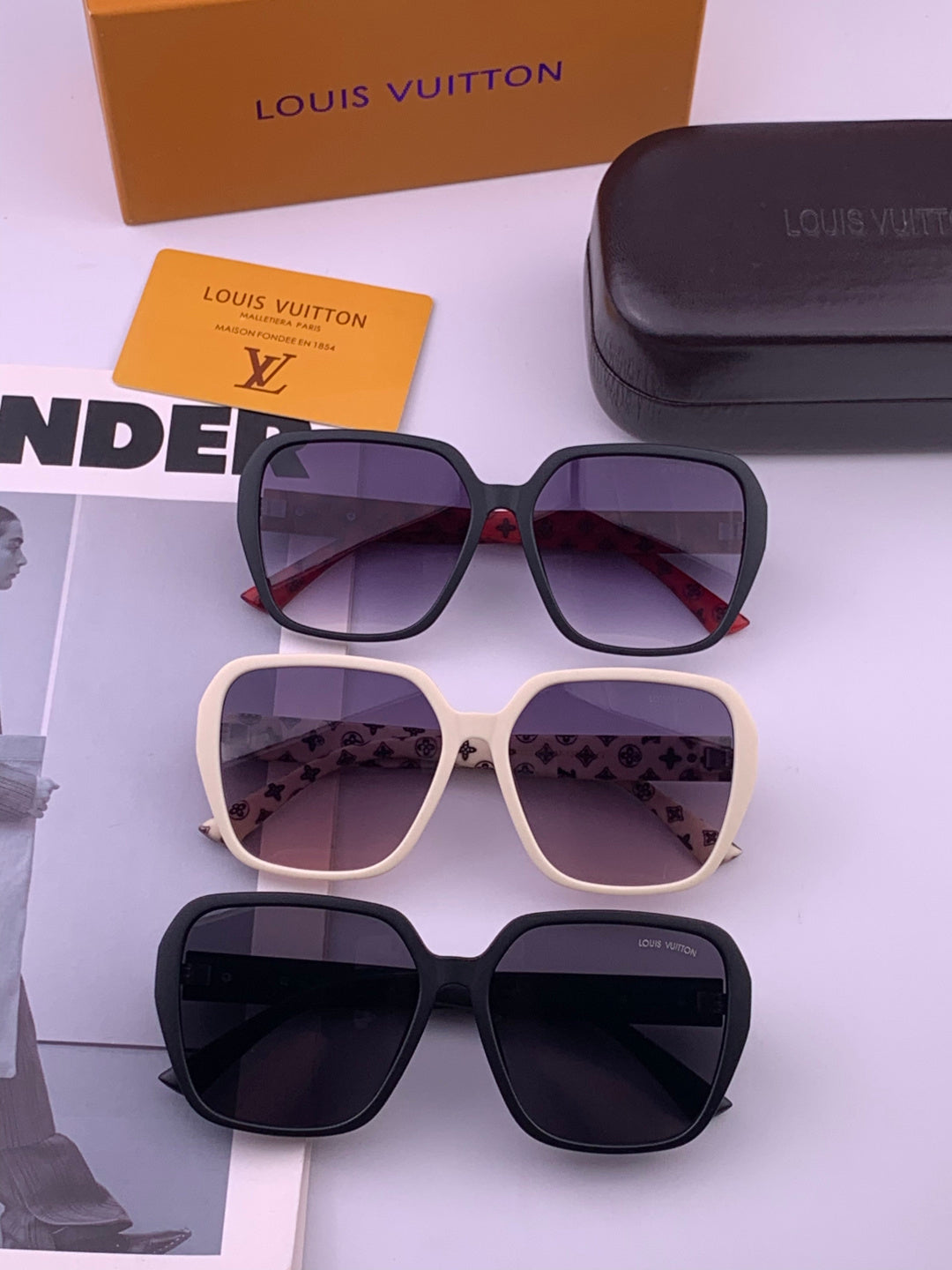 Louis Vuitton L3305 Square Gold Lens Sunglasses for Men & Women - 464621 - detail image 8