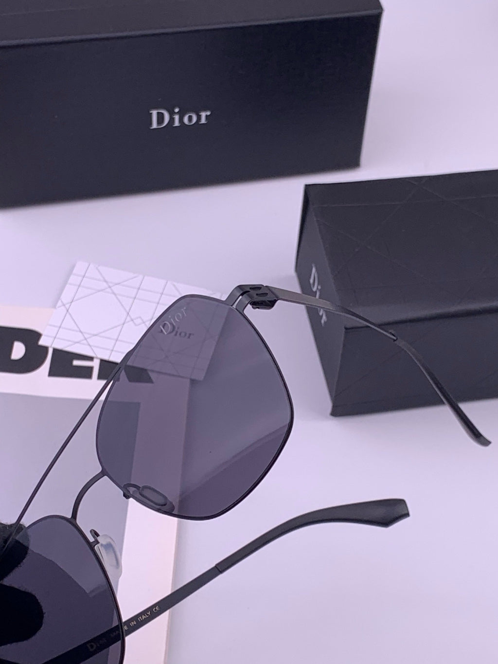 Dior Oversized Orange Lens Sunglasses for Men & Women - 465268 - detail image 2