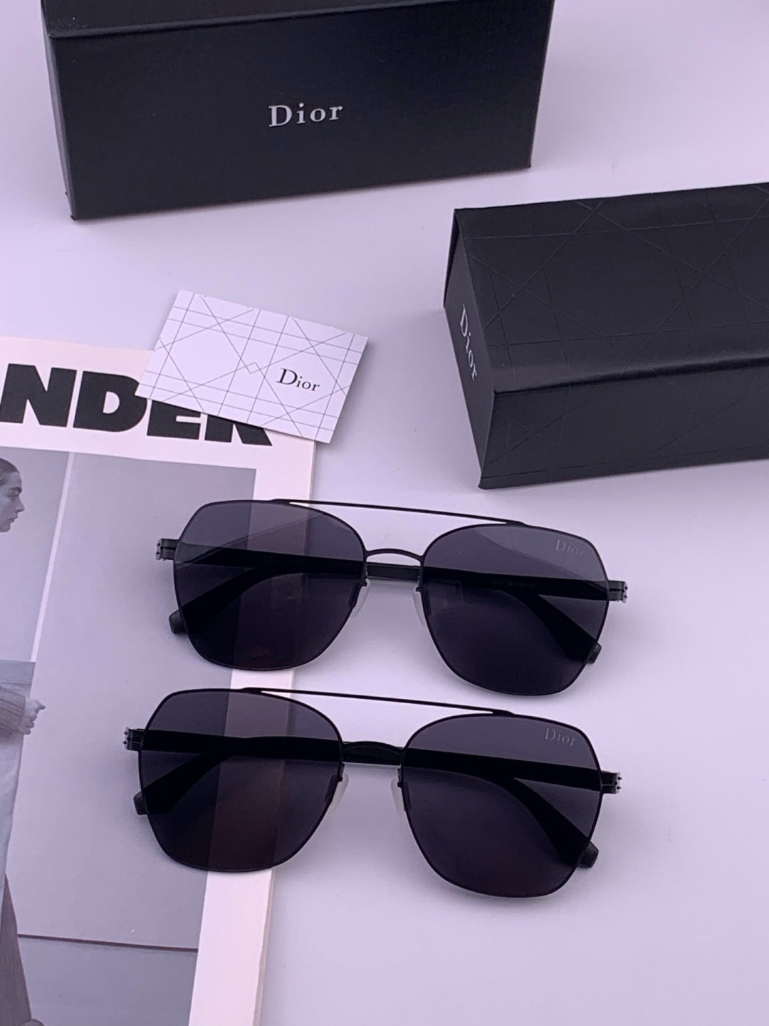 Dior Oversized Orange Lens Sunglasses for Men & Women - 465268 - detail image 6