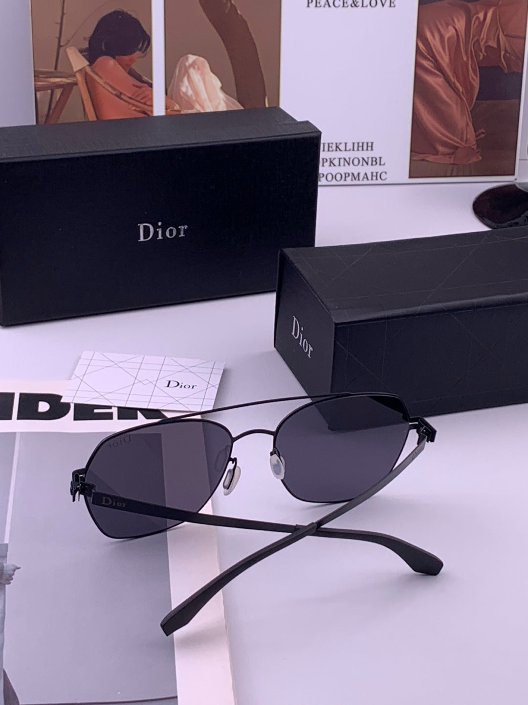 Dior Oversized Orange Lens Sunglasses for Men & Women - 465268 - detail image 3