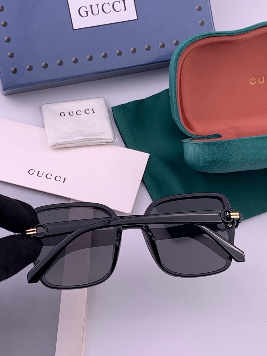 Gucci G9223 Polarized Square Black Lens Sunglasses for Men & Women - 464921 - detail image 2