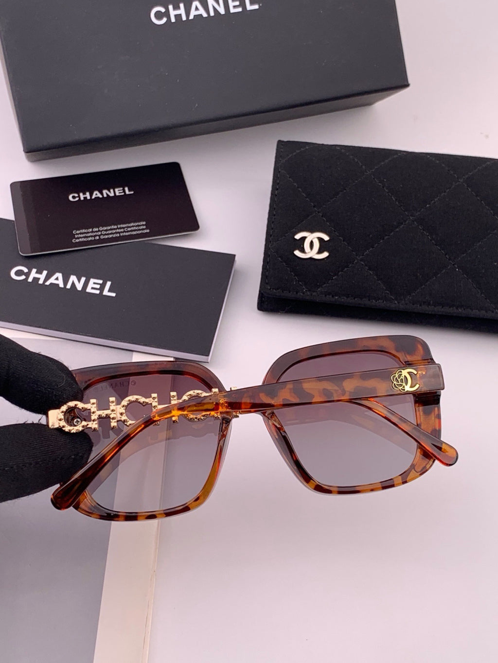 Chanel CH6991 Polarized Round Black Lens Sunglasses for Women - 465118 - detail image 4