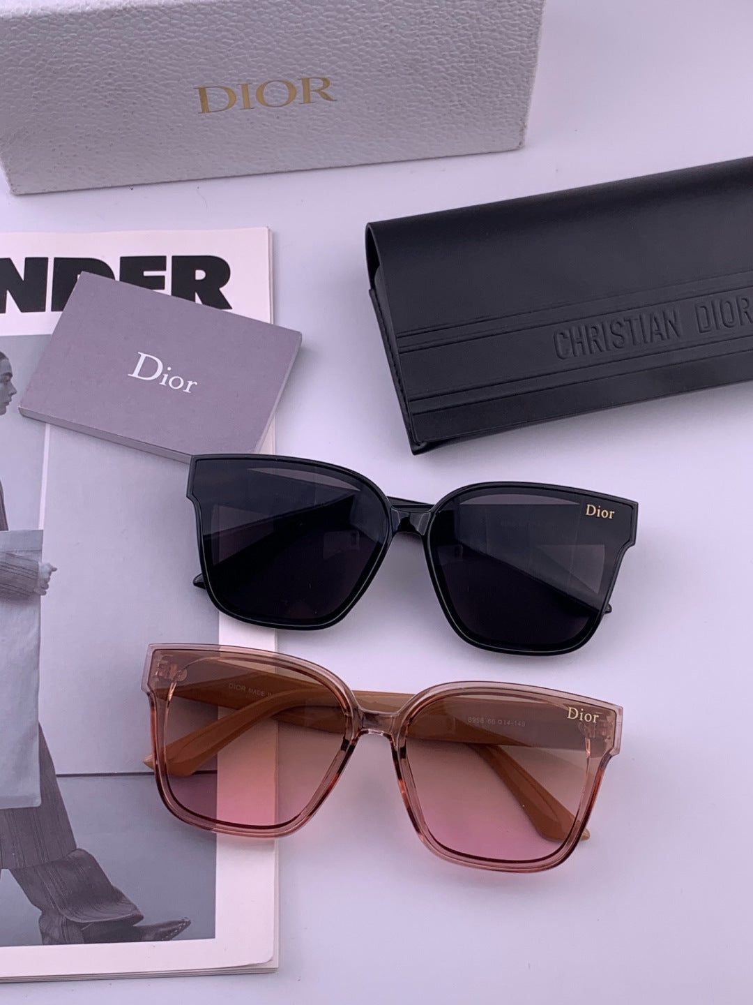 Dior D6895 Square Pink Lens Sunglasses for Men & Women - 465324 - detail image 6