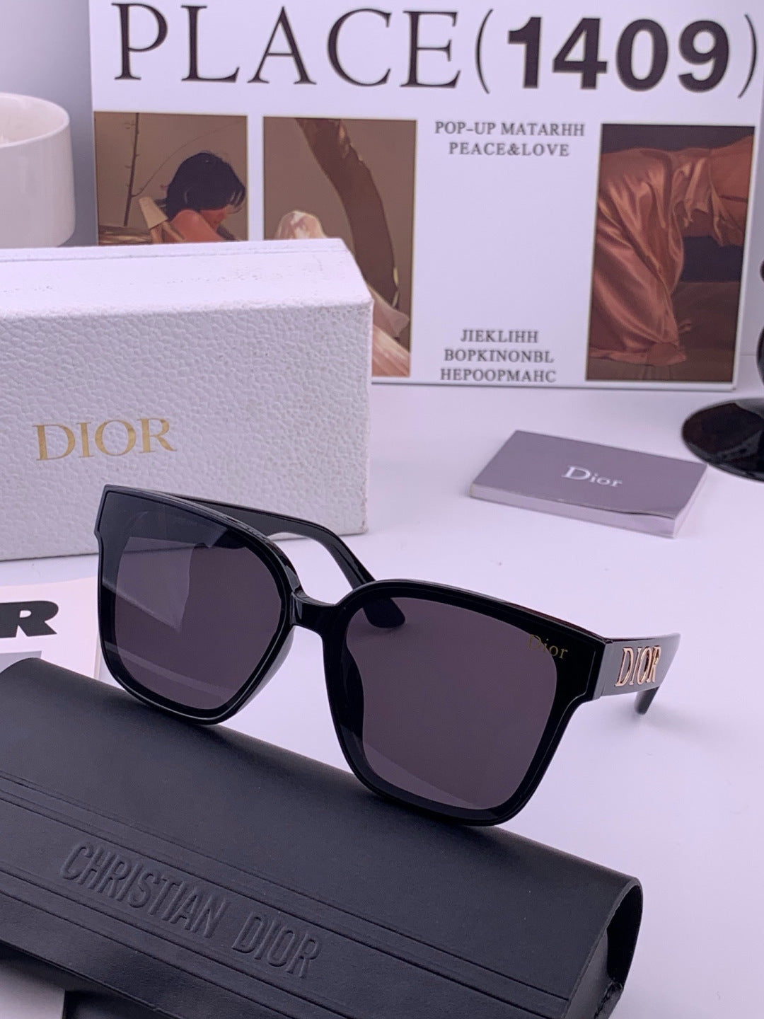 Dior D6895 Square Pink Lens Sunglasses for Men & Women - 465324 - detail image 3