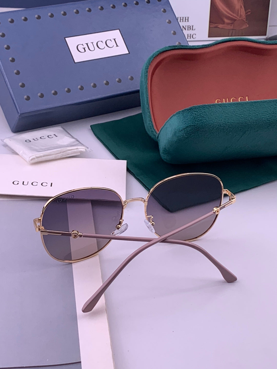 Gucci G8821 Polarized Oversized Black Lens Sunglasses for Men & Women - 464913 - detail image 4