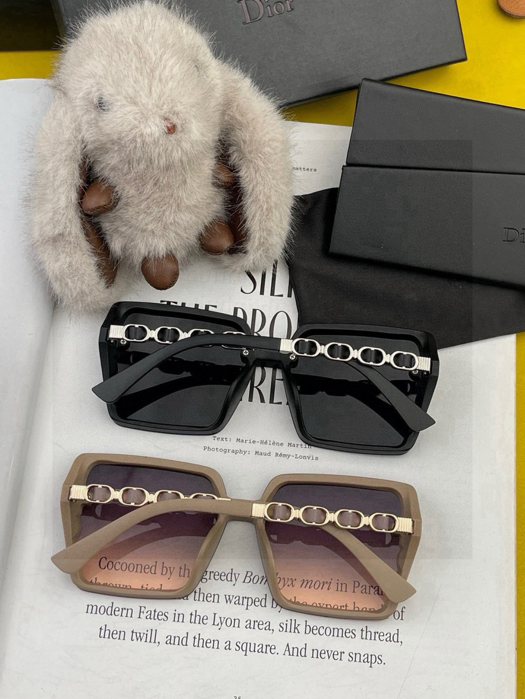 Dior CD5302 Square Gold Lens Sunglasses for Men & Women - 465308 - detail image 6