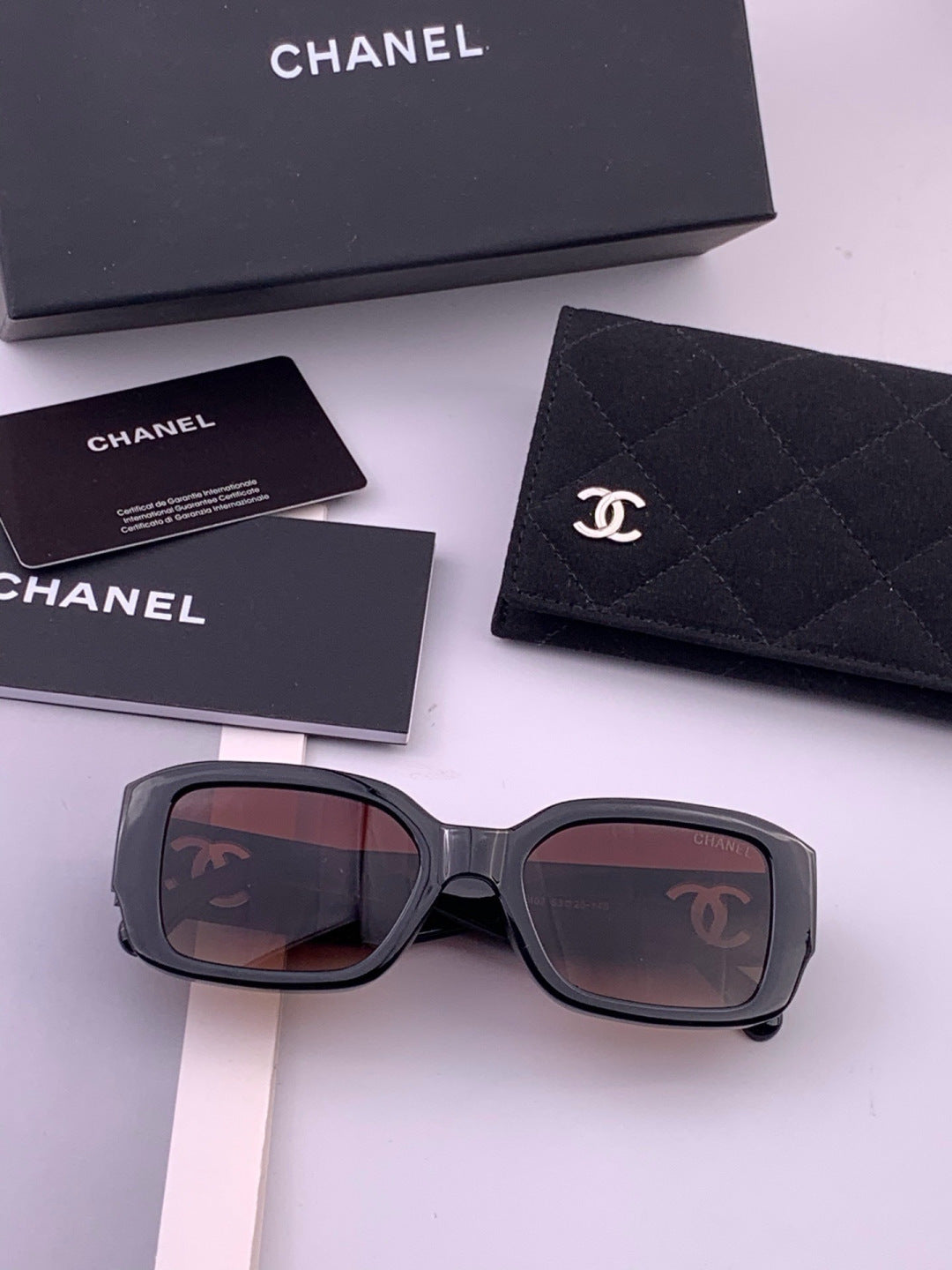 Chanel CH76910 Square Black Lens Sunglasses for Men & Women - 465107 - detail image 7