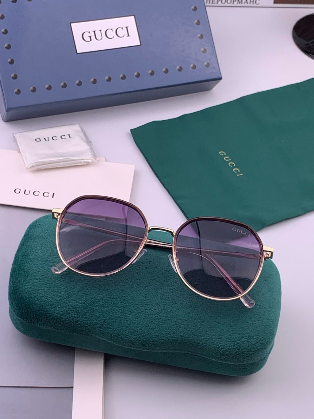 Gucci G3825 Polarized Square Red Lens Sunglasses for Women - 464893 - detail image 7