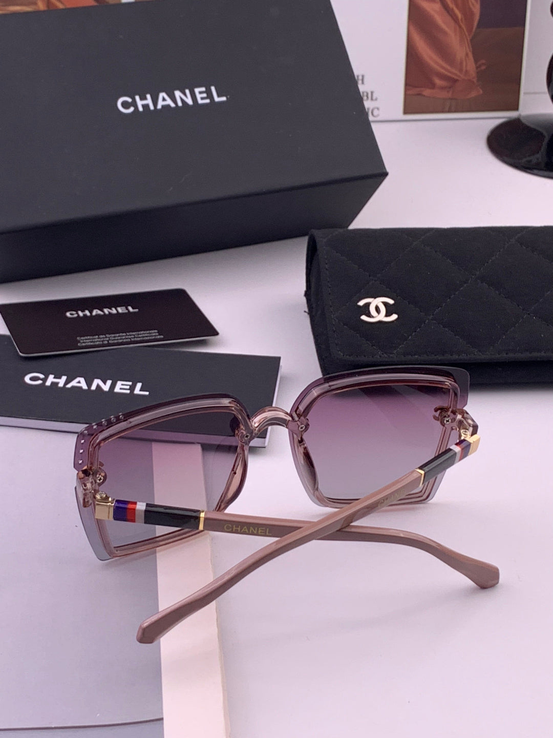 Chanel CH026 Square Brown Lens Sunglasses for Men & Women - 465113 - detail image 6
