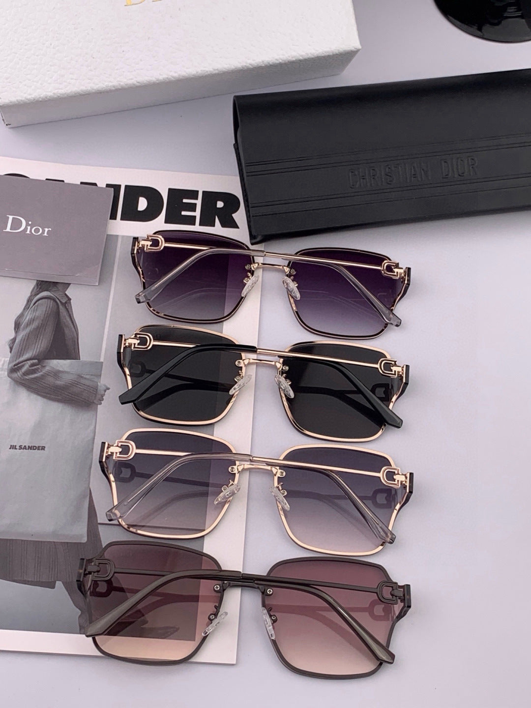 Dior CD95810 Lightweight Rimless Red Lens Sunglasses for Women - 486814 - detail image 5