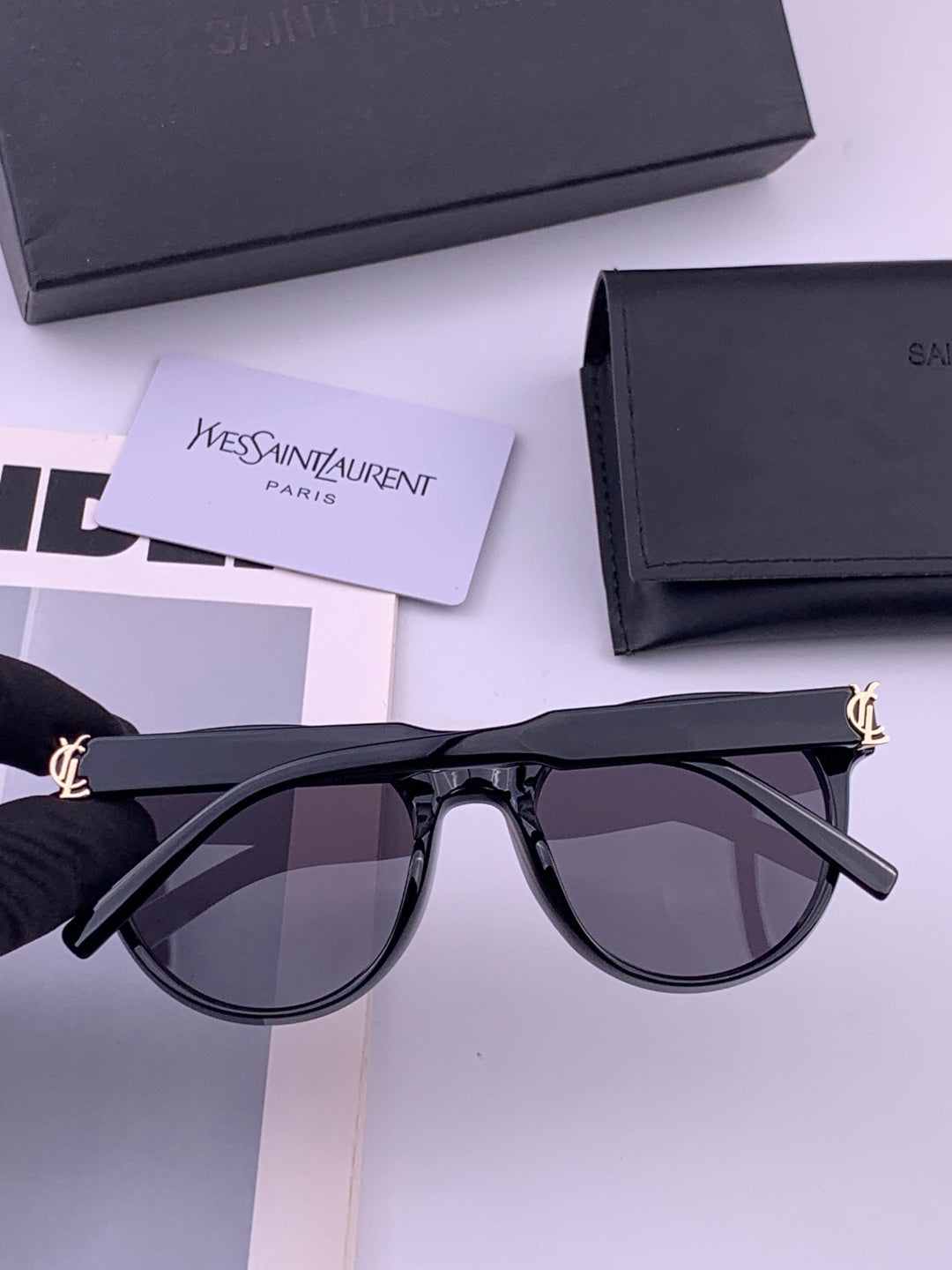 Saint Laurent 47721 Polarized Fashion Gold Lens Sunglasses for Men & Women - detail image 4