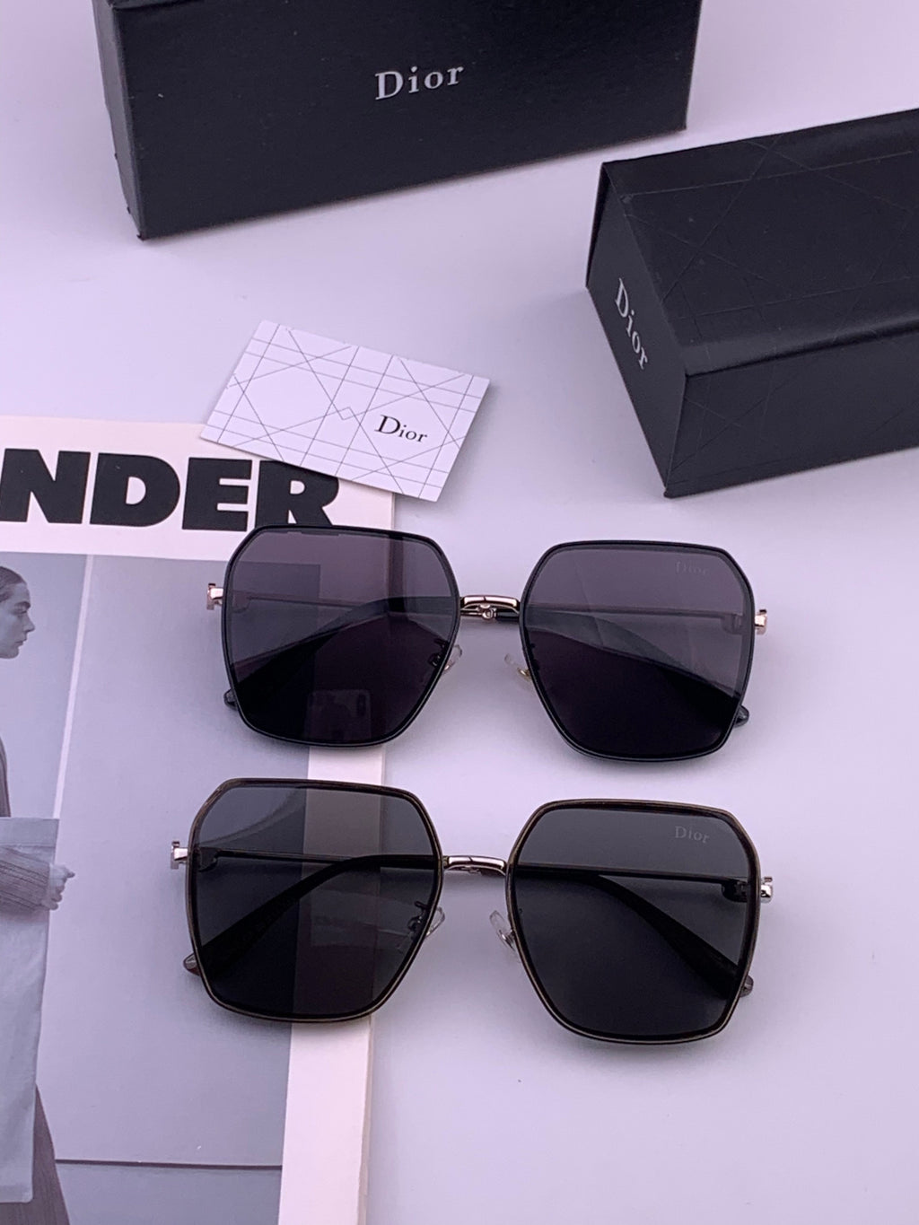 Dior D7635 Polarized Fashion Black Lens Sunglasses for Men & Women - detail image 8