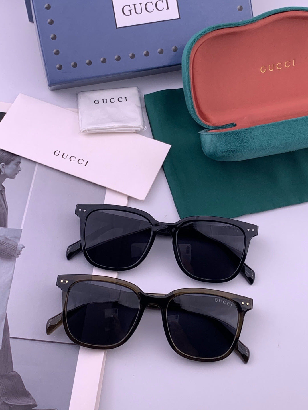Gucci G12040 Polarized Square Black Lens Sunglasses for Men & Women - 493416 - detail image 7