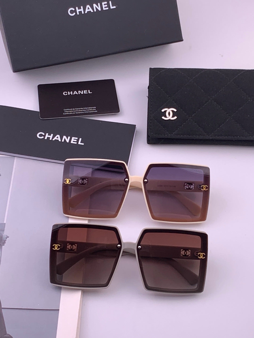 Chanel CH5250 Polarized Square Brown Lens Sunglasses for Women - detail image 8