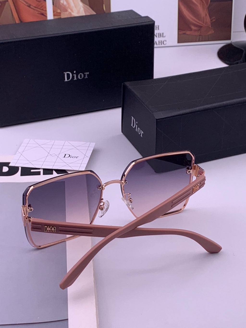 Dior CD0238 Polarized Square Red Lens Sunglasses for Women - detail image 7