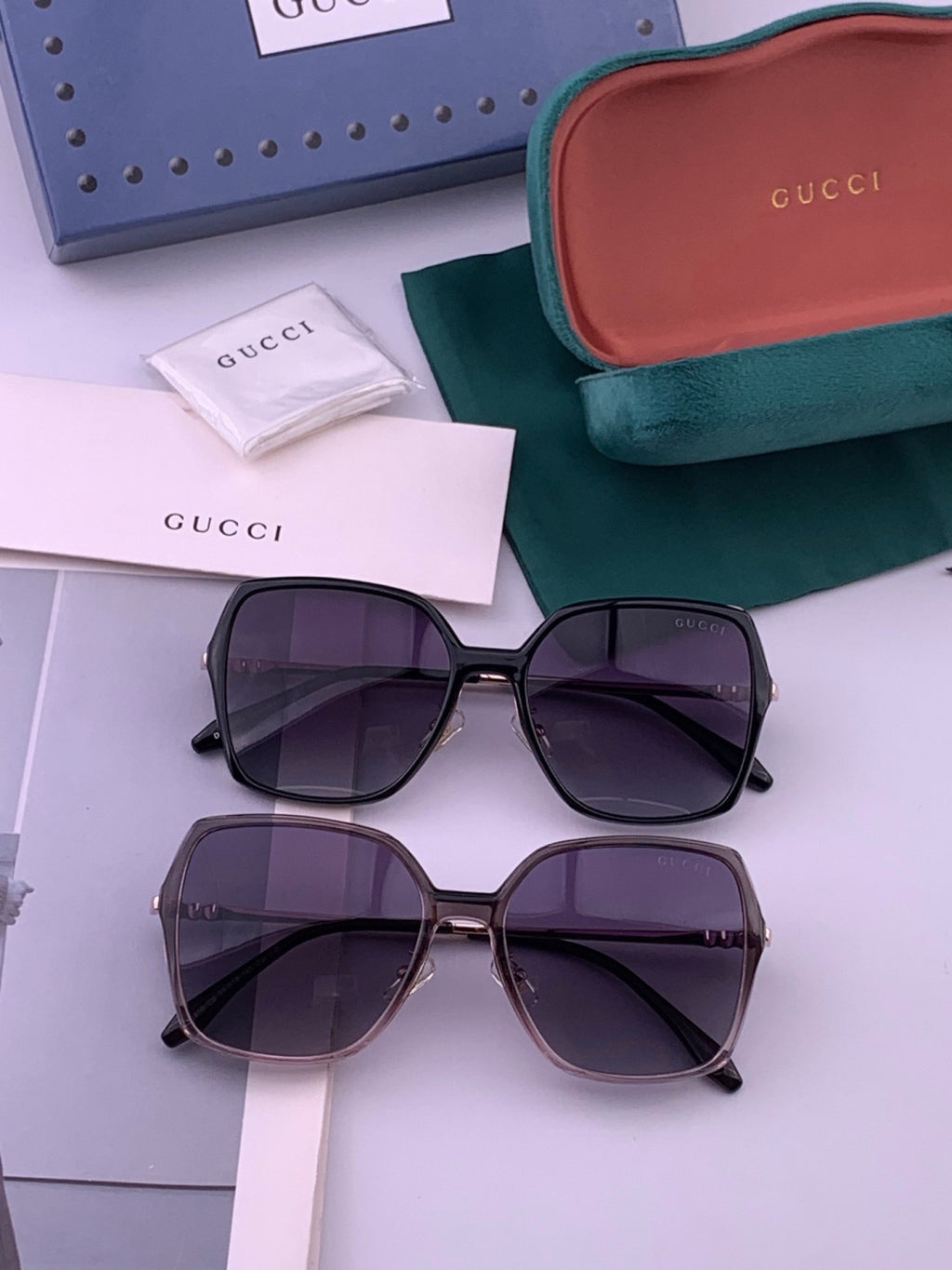 Gucci G6640 Polarized Round Red Lens Sunglasses for Women - 493326 - detail image 8