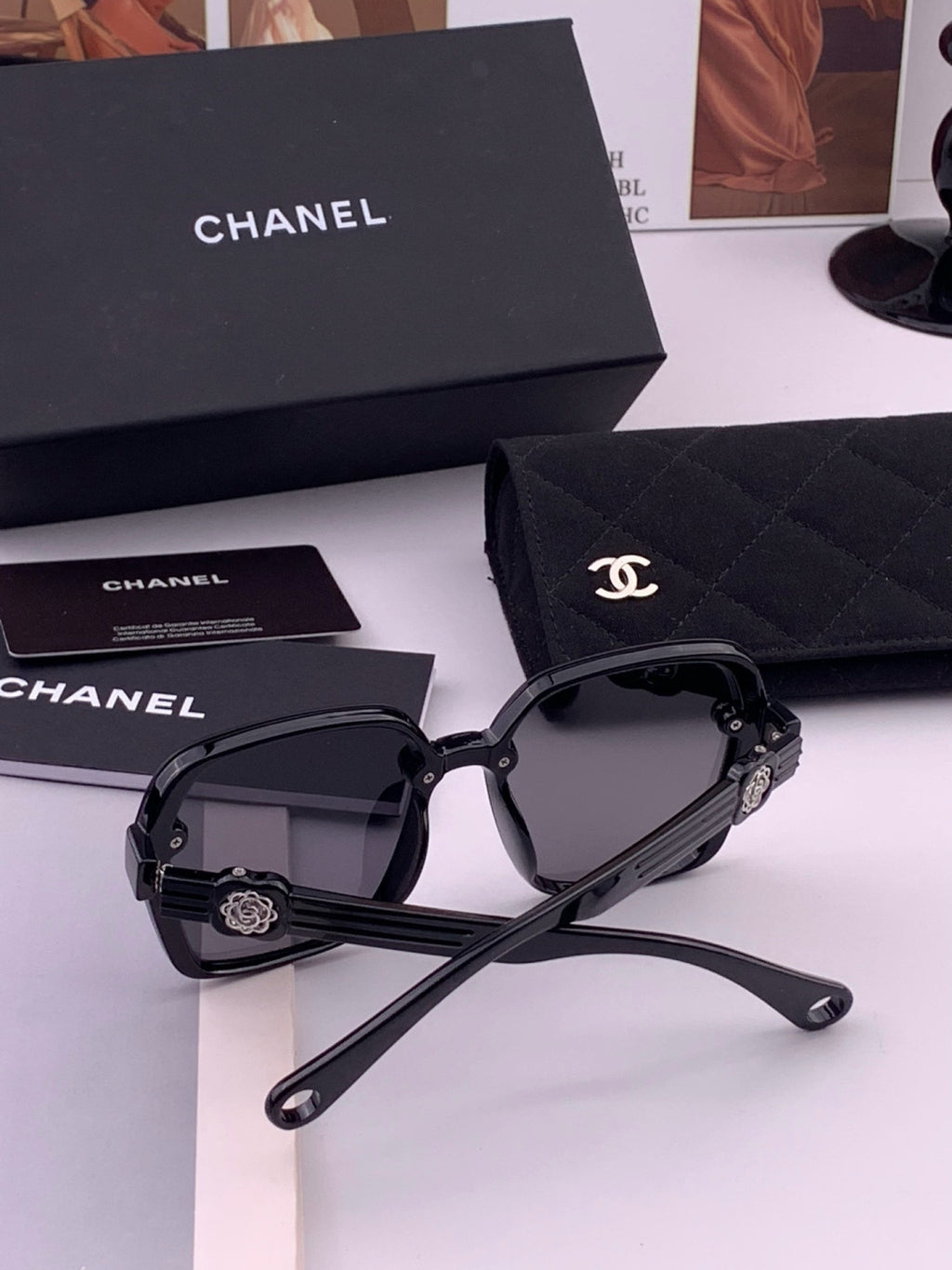 Chanel CH9788 Polarized Oversized Black Lens Sunglasses for Men & Wom - 486613 - detail image 4