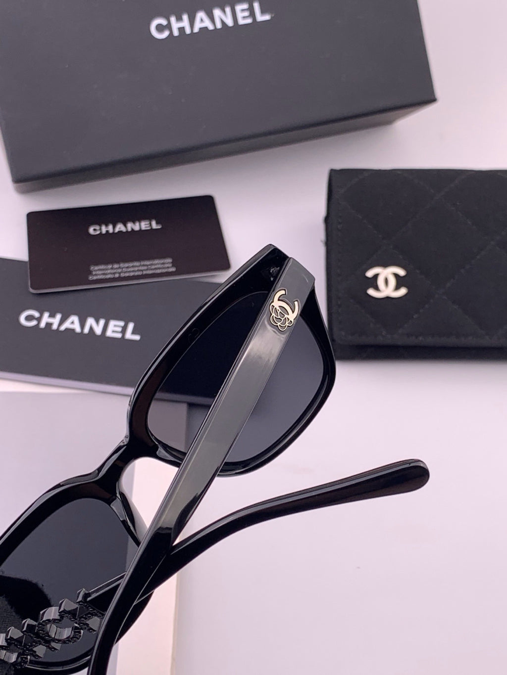 Chanel CH2994 Polarized Round Gold Lens Sunglasses for Women - detail image 6