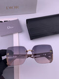 Dior CD6970 Square Gold Lens Sunglasses for Women