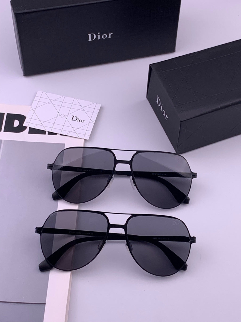 Dior 2503 Oversized Orange Lens Sunglasses for Men & Women - detail image 7