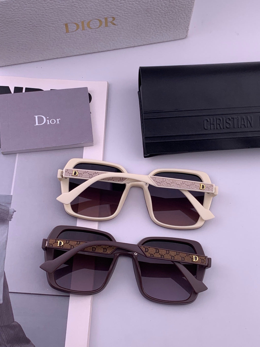 Dior D3200 Polarized Fashion Black Lens Sunglasses for Men & Women - detail image 4