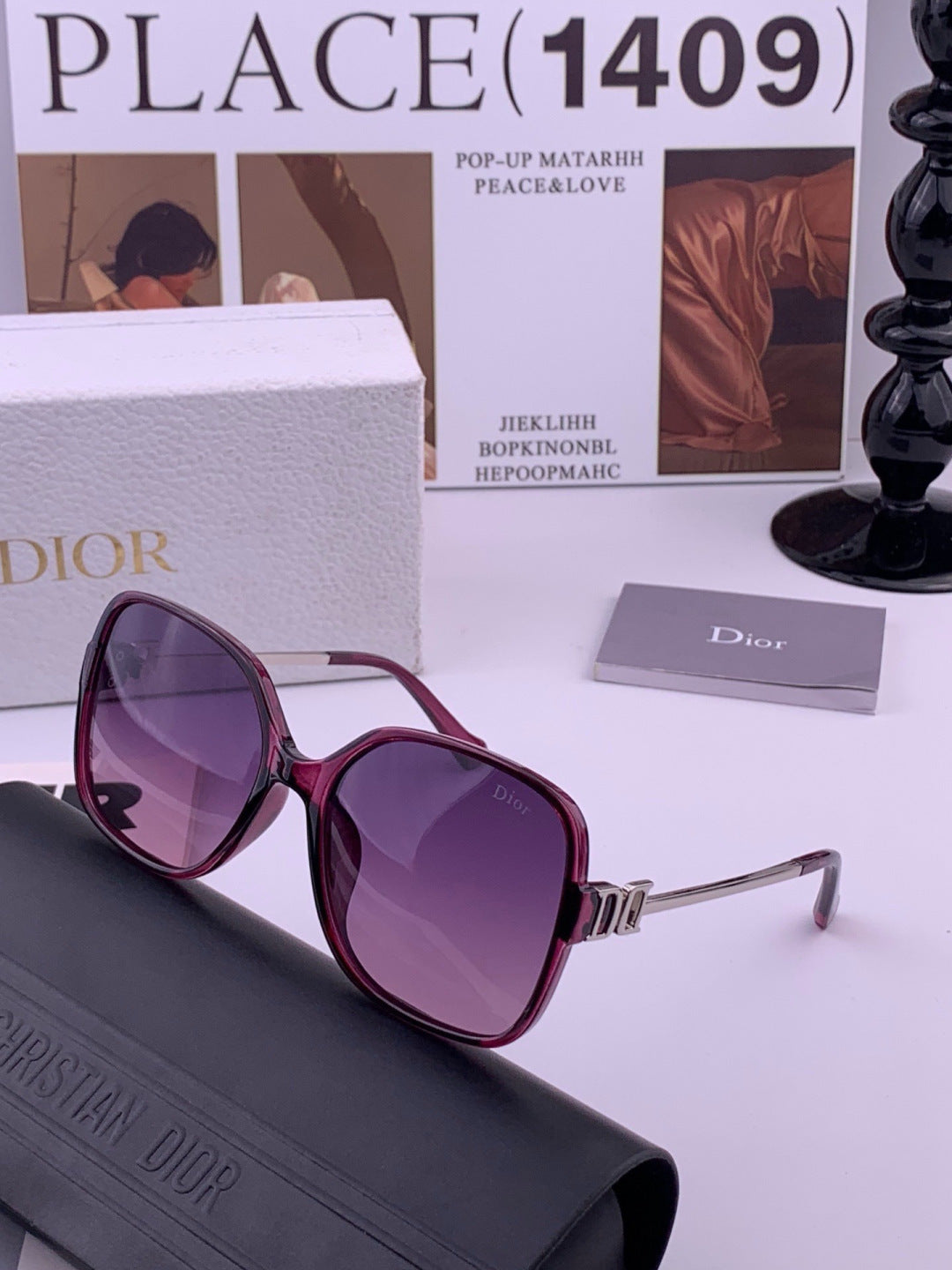Dior D8266 Polarized Fashion Pink Lens Sunglasses for Men & Women