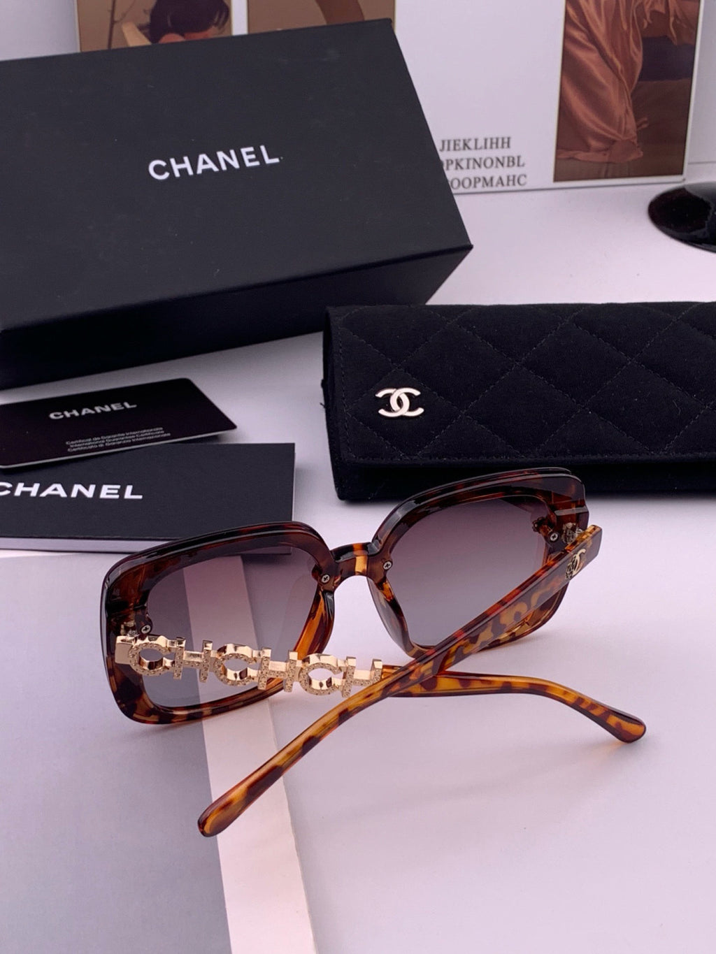 Chanel CH6991 Polarized Round Black Lens Sunglasses for Women - 486588 - detail image 6