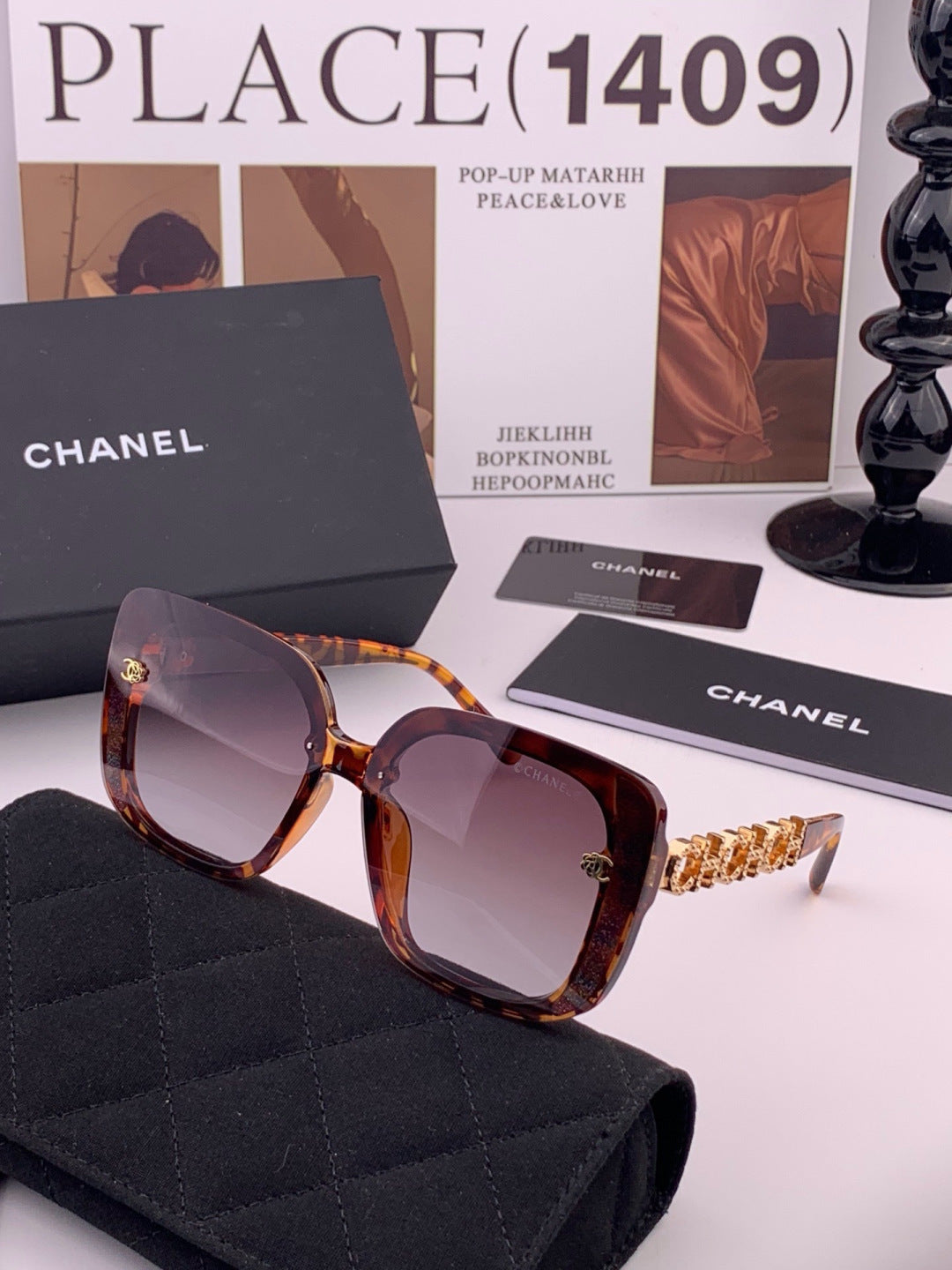 Chanel CH6991 Polarized Round Black Lens Sunglasses for Women - 486588 - detail image 2