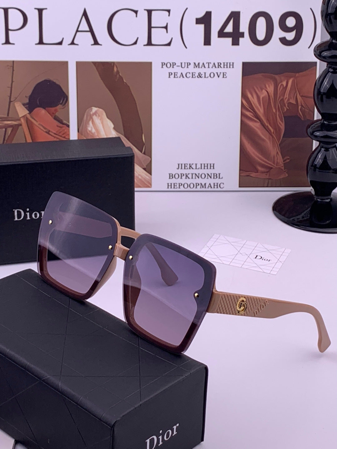 Dior CD27702 Polarized Fashion Brown Lens Sunglasses for Men & Women - detail image 2