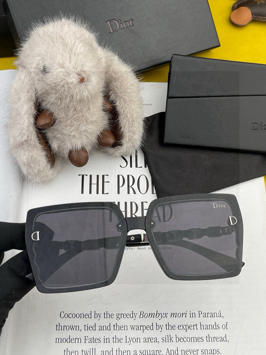 Dior CD5302 Square Gold Lens Sunglasses for Men & Women - detail image 2